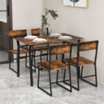5_Piece_Dining_Table_Set_with_Storage_Rack_and_Metal_Frame_SpaceSaving_for_Kitchen_GR-1